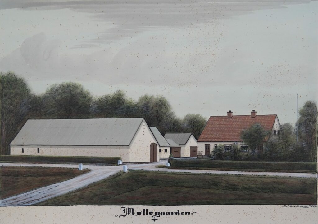 Gårdmaleri af "Møllegården", Nørhalne